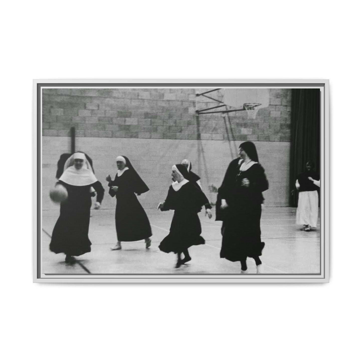 Soccer nuns - Matte Canvas, Framed (Multi-color)