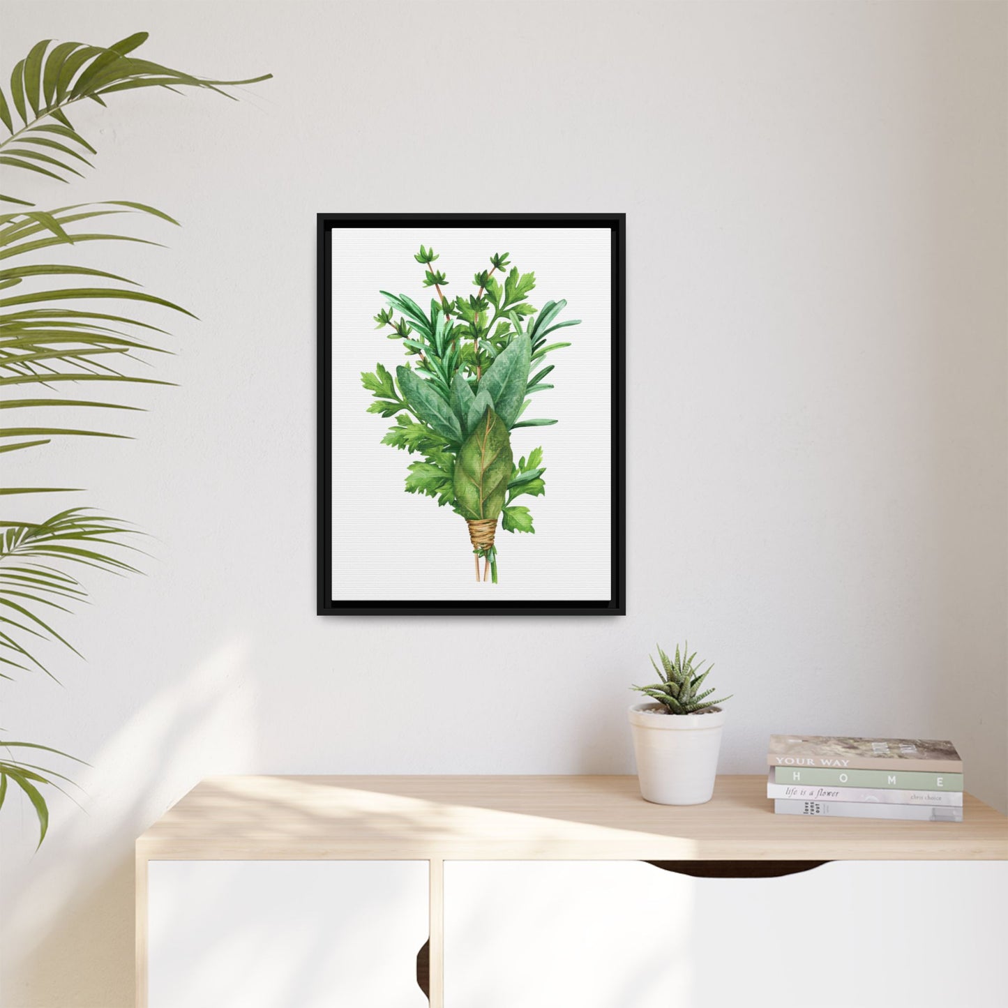 Herbs - Herbs collection - Matte Canvas, Framed (Multi-color)