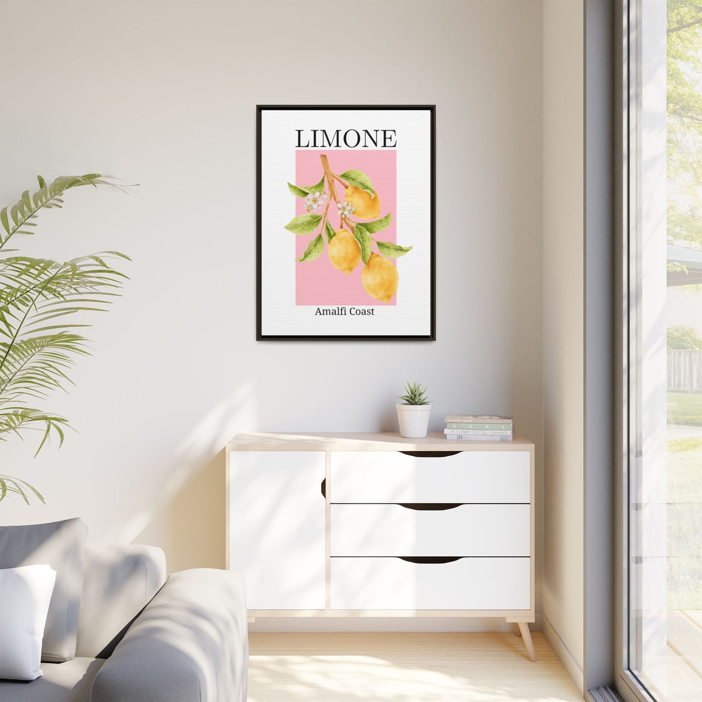 Limone- White background - Matte Canvas, Framed (Multi-color)