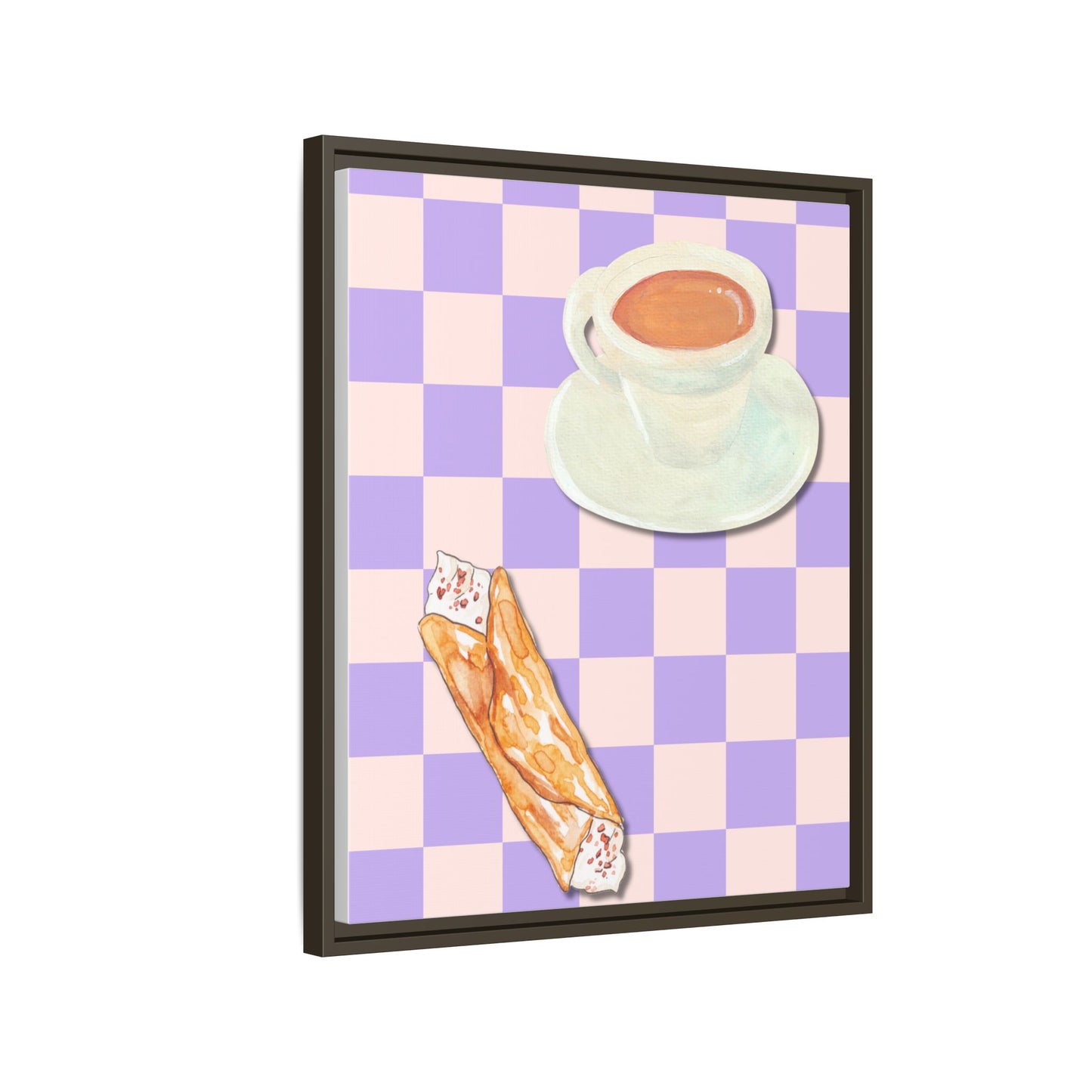 Italy Collection - Afternoon break - Matte Canvas, Framed (Multi-color)