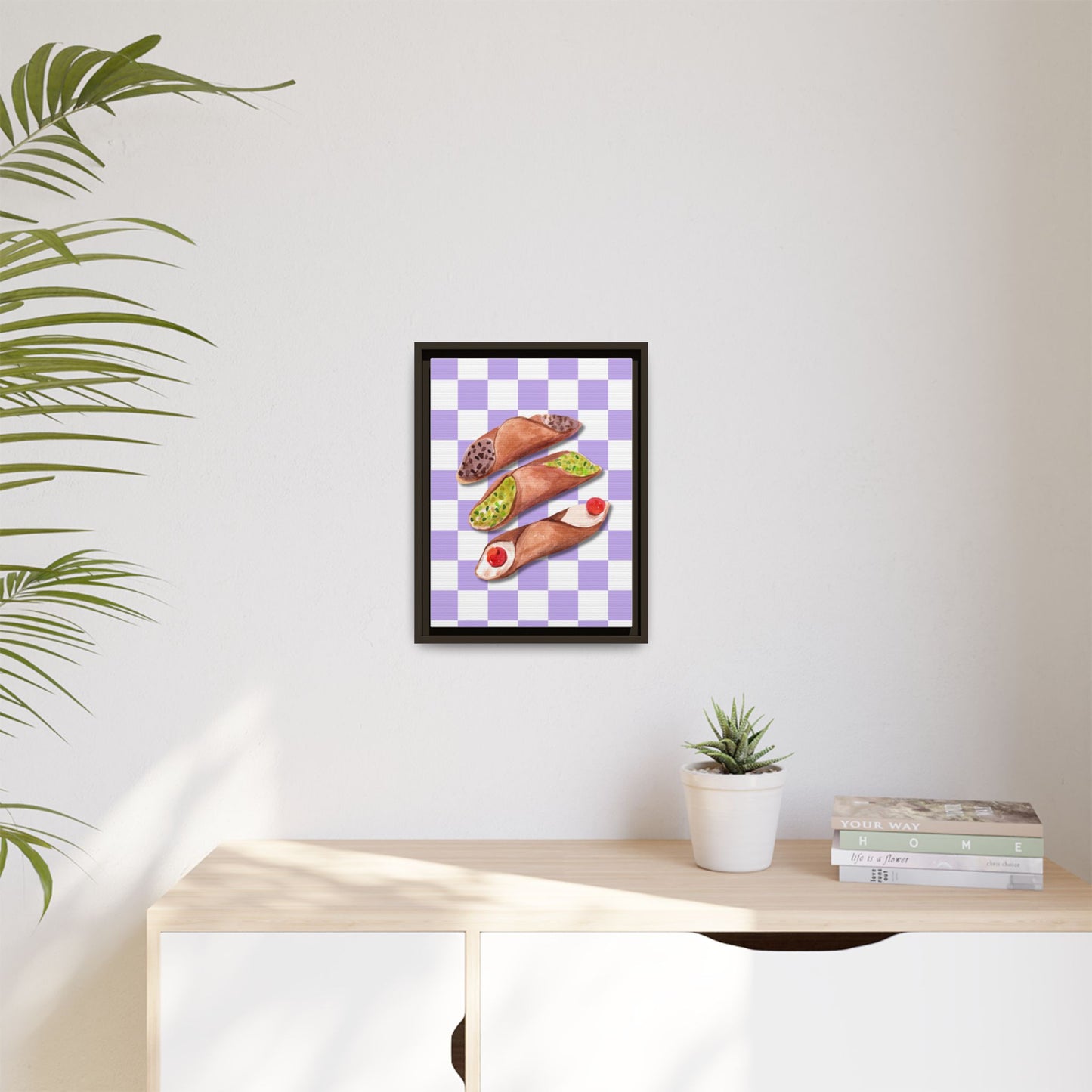 Italy Collection - Cannoli - Matte Canvas, Framed (Multi-color)