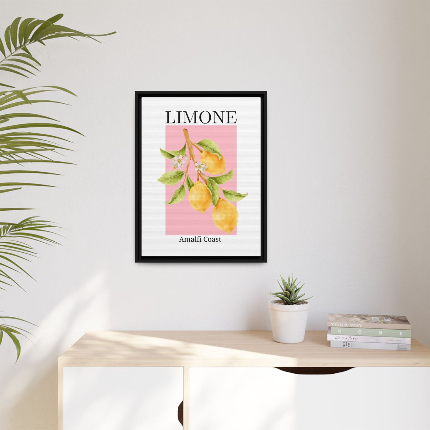 Limone- White background - Matte Canvas, Framed (Multi-color)