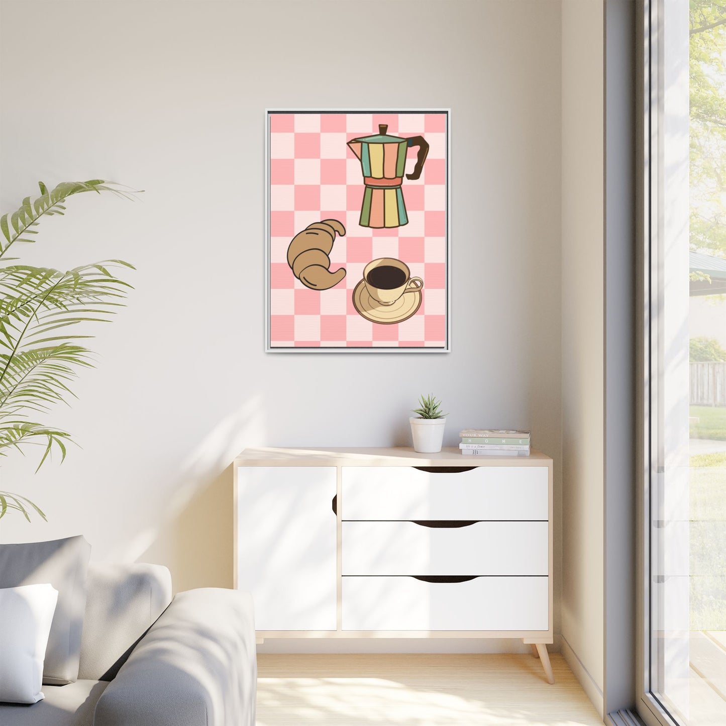 Italy Collection - Happiness - Matte Canvas, Framed (Multi-color)