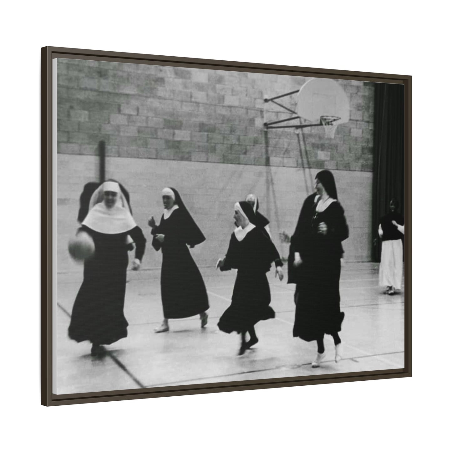 Soccer nuns - Matte Canvas, Framed (Multi-color)