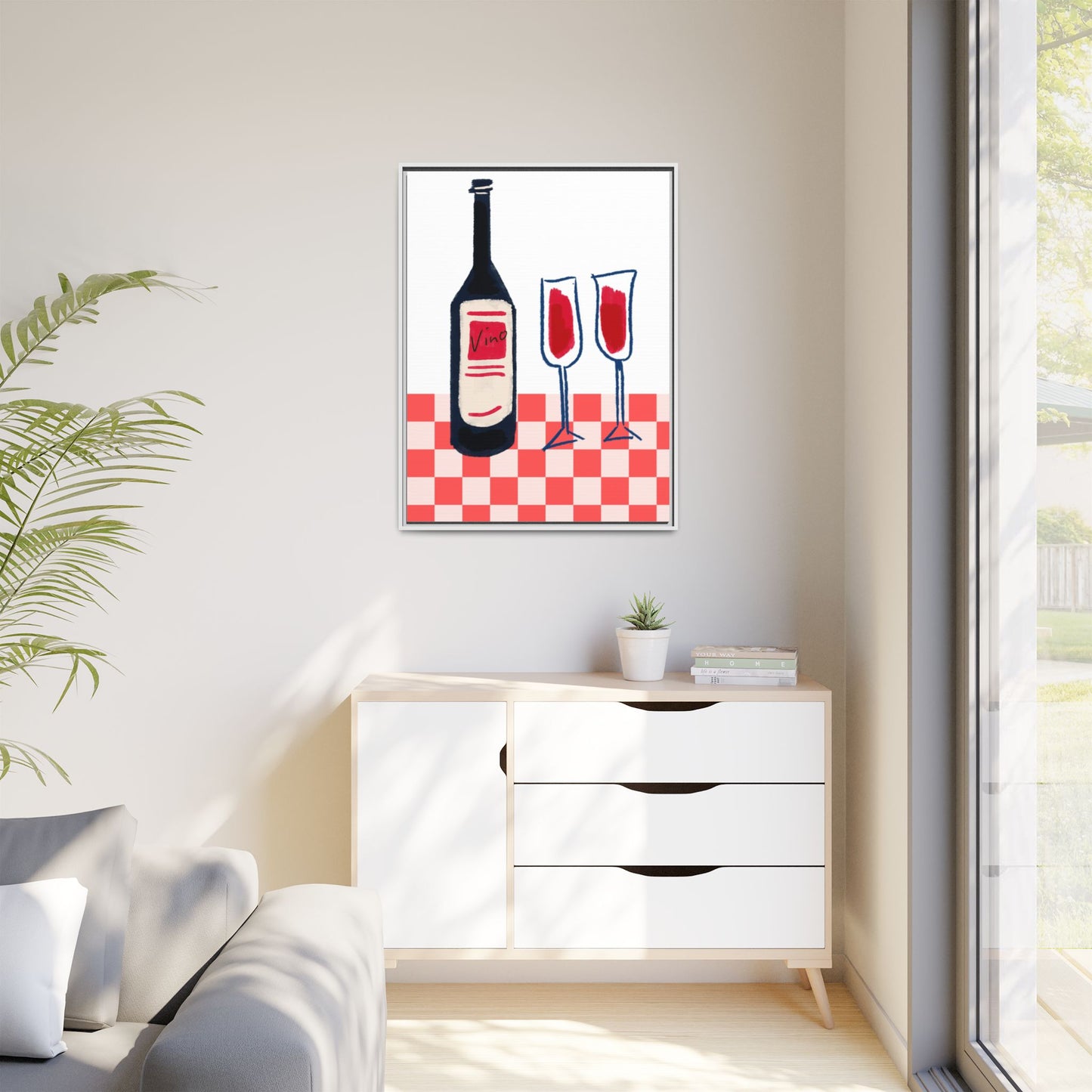 Vino - Matte Canvas, Framed (Multi-color)