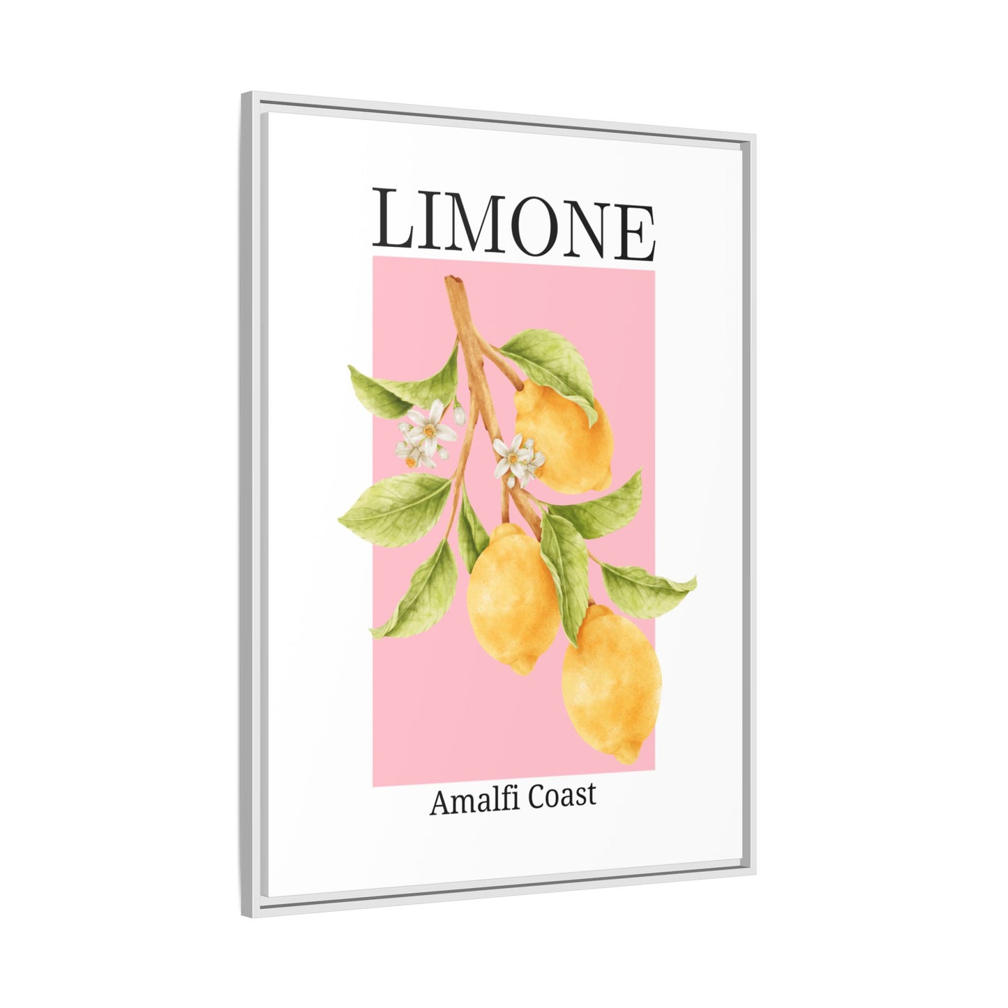 Limone- White background - Matte Canvas, Framed (Multi-color)