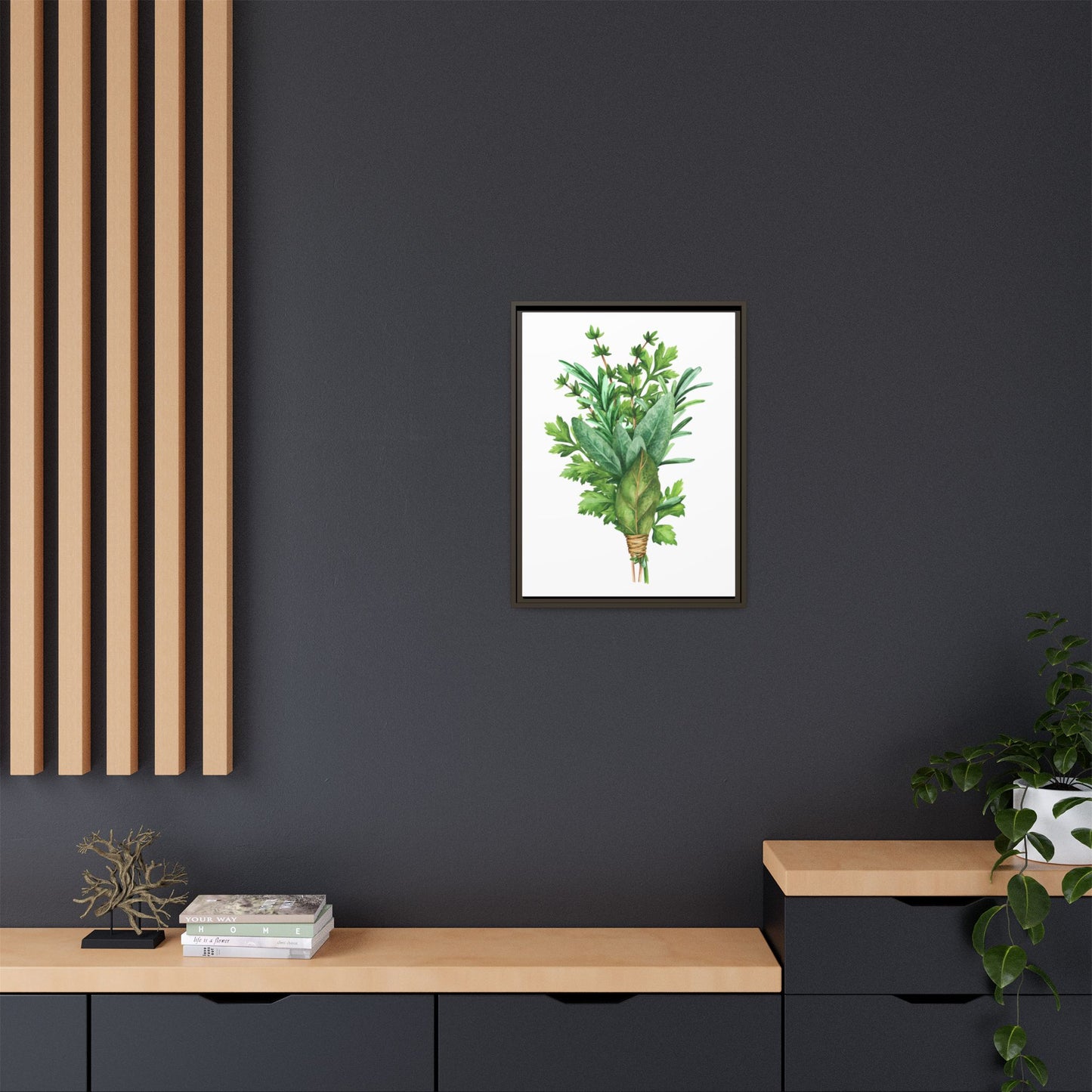 Herbs - Herbs collection - Matte Canvas, Framed (Multi-color)