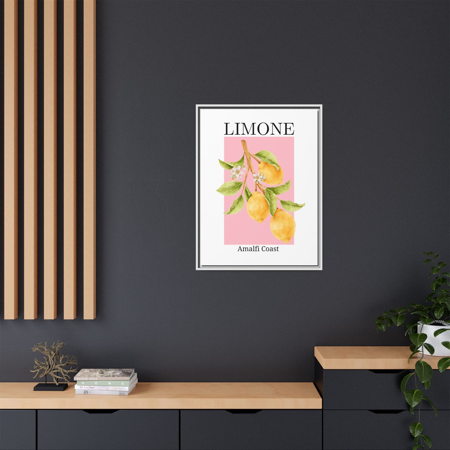 Limone- White background - Matte Canvas, Framed (Multi-color)