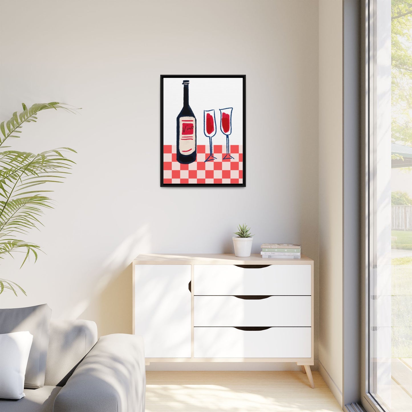 Vino - Matte Canvas, Framed (Multi-color)