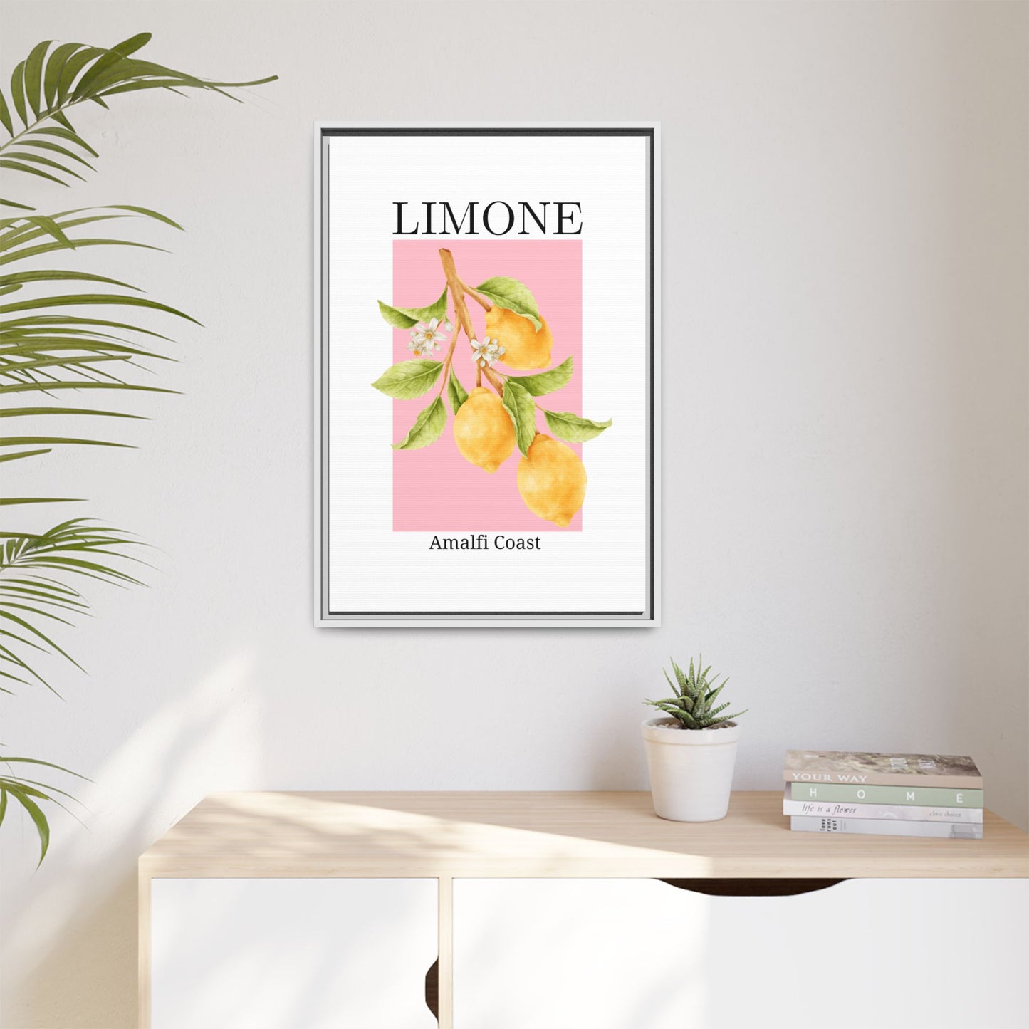 Limone- White background - Matte Canvas, Framed (Multi-color)