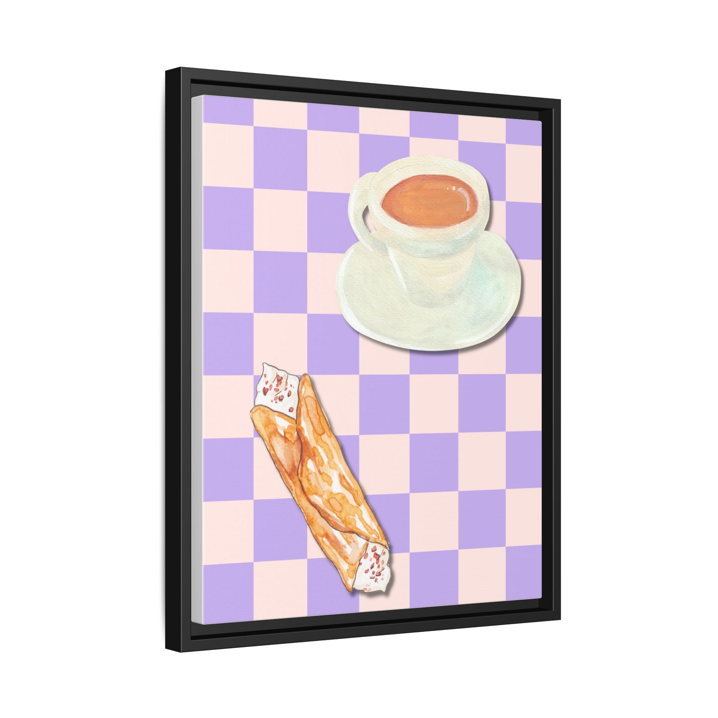 Italy Collection - Afternoon break - Matte Canvas, Framed (Multi-color)