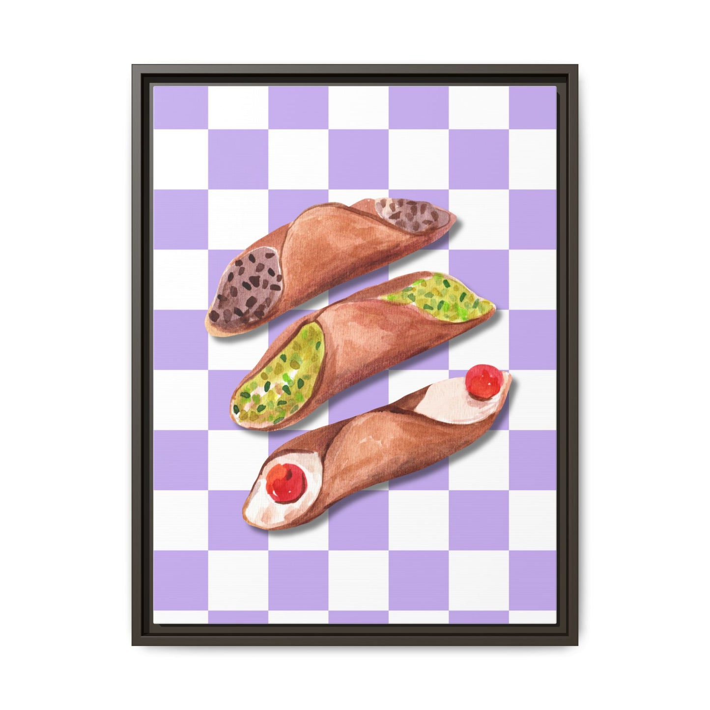 Italy Collection - Cannoli - Matte Canvas, Framed (Multi-color)