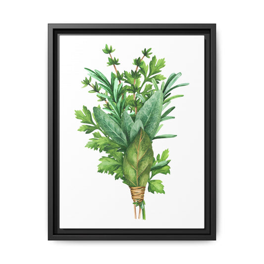 Herbs - Herbs collection - Matte Canvas, Framed (Multi-color)