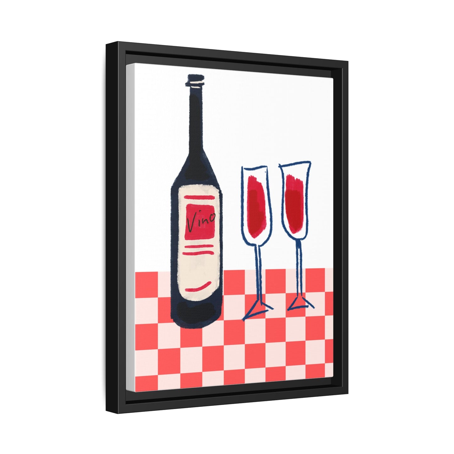 Vino - Matte Canvas, Framed (Multi-color)