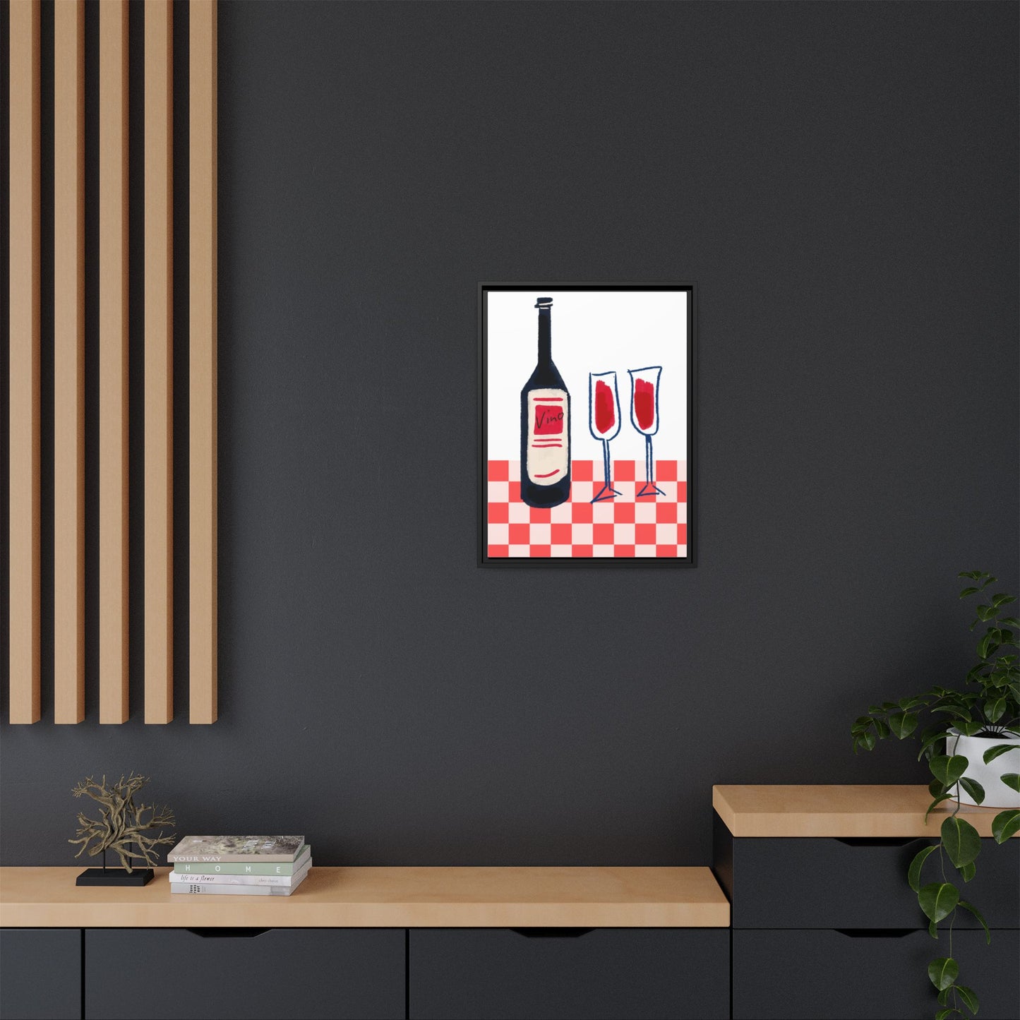 Vino - Matte Canvas, Framed (Multi-color)