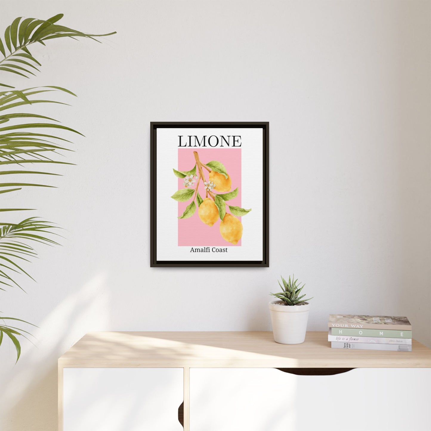 Limone- White background - Matte Canvas, Framed (Multi-color)