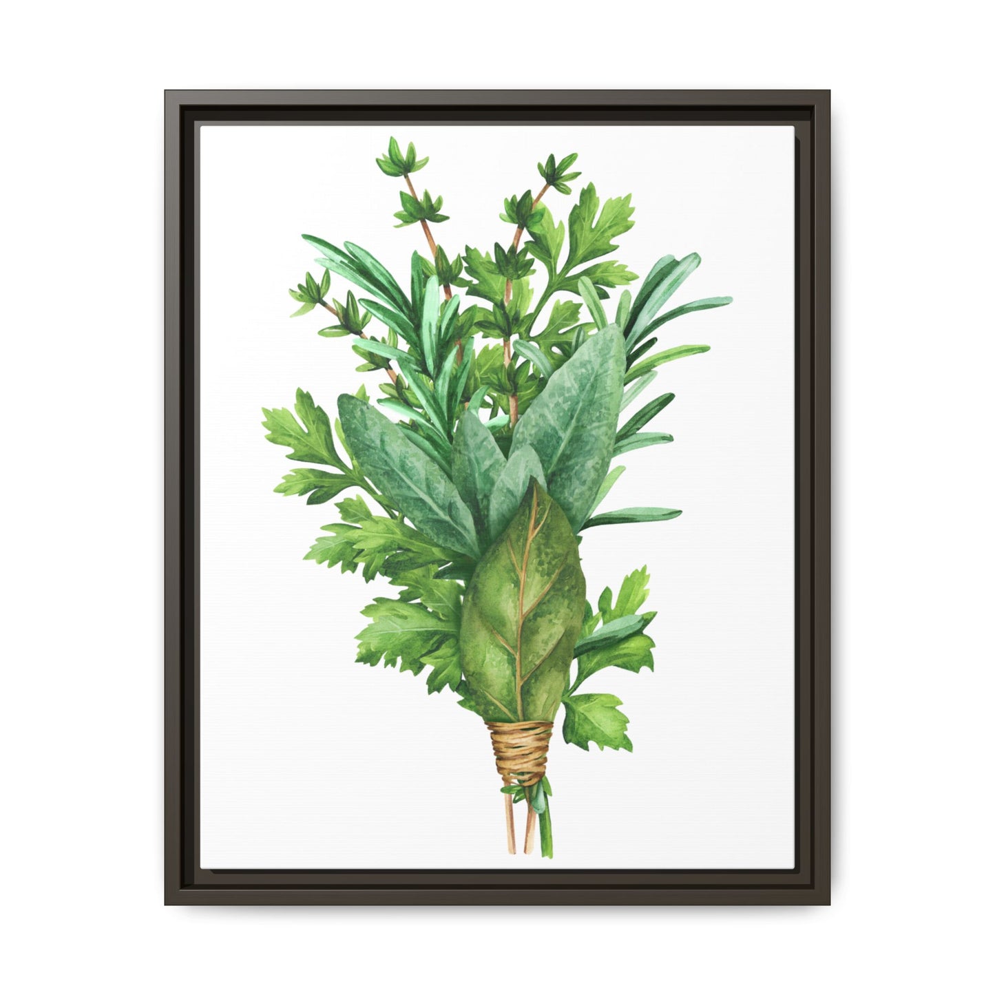 Herbs - Herbs collection - Matte Canvas, Framed (Multi-color)
