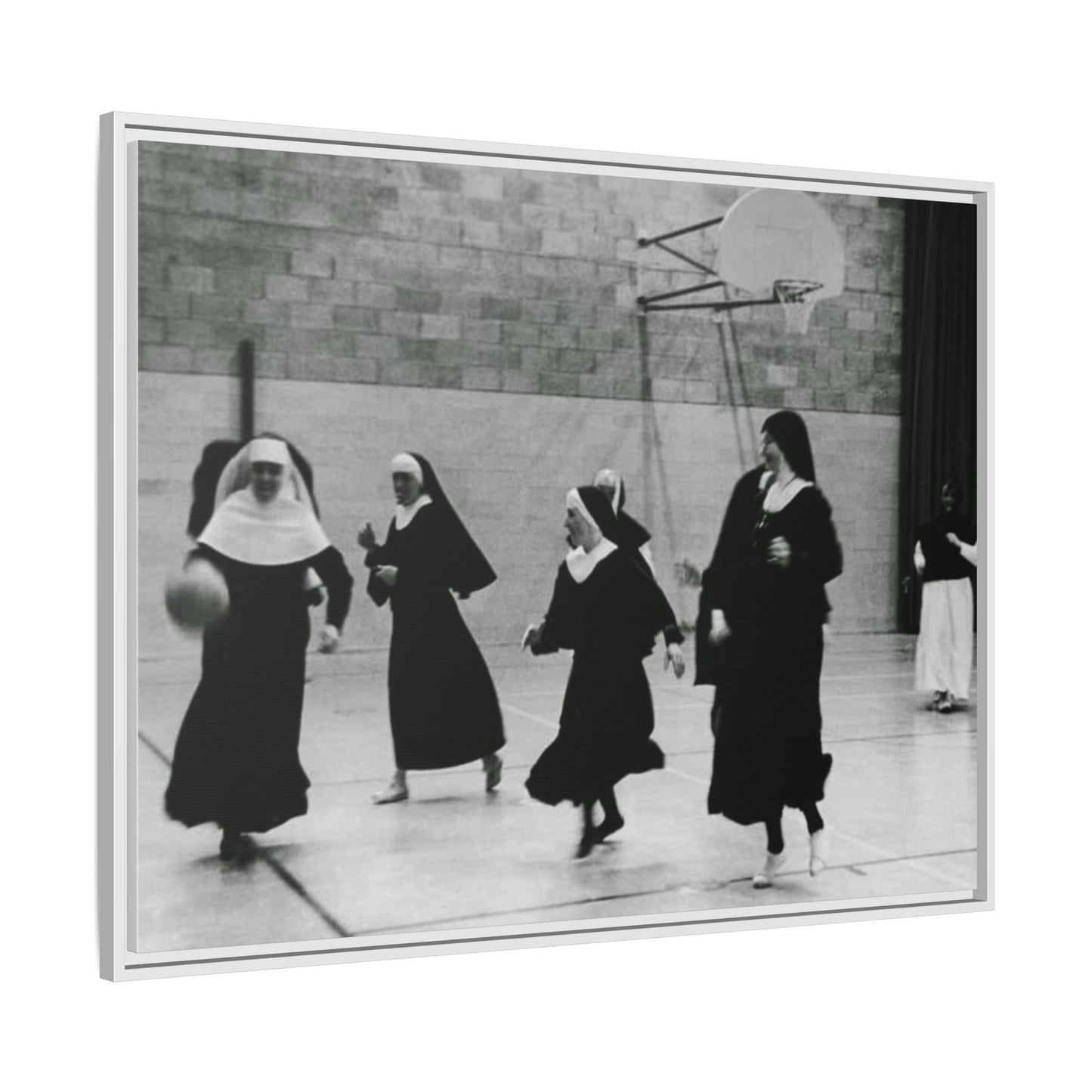 Soccer nuns - Matte Canvas, Framed (Multi-color)