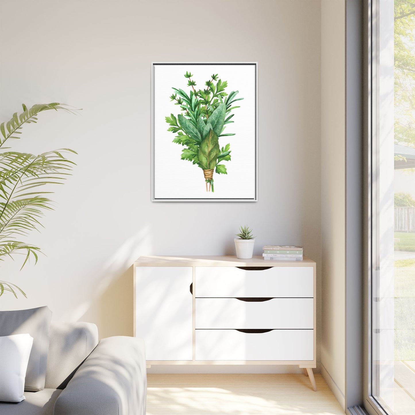 Herbs - Herbs collection - Matte Canvas, Framed (Multi-color)
