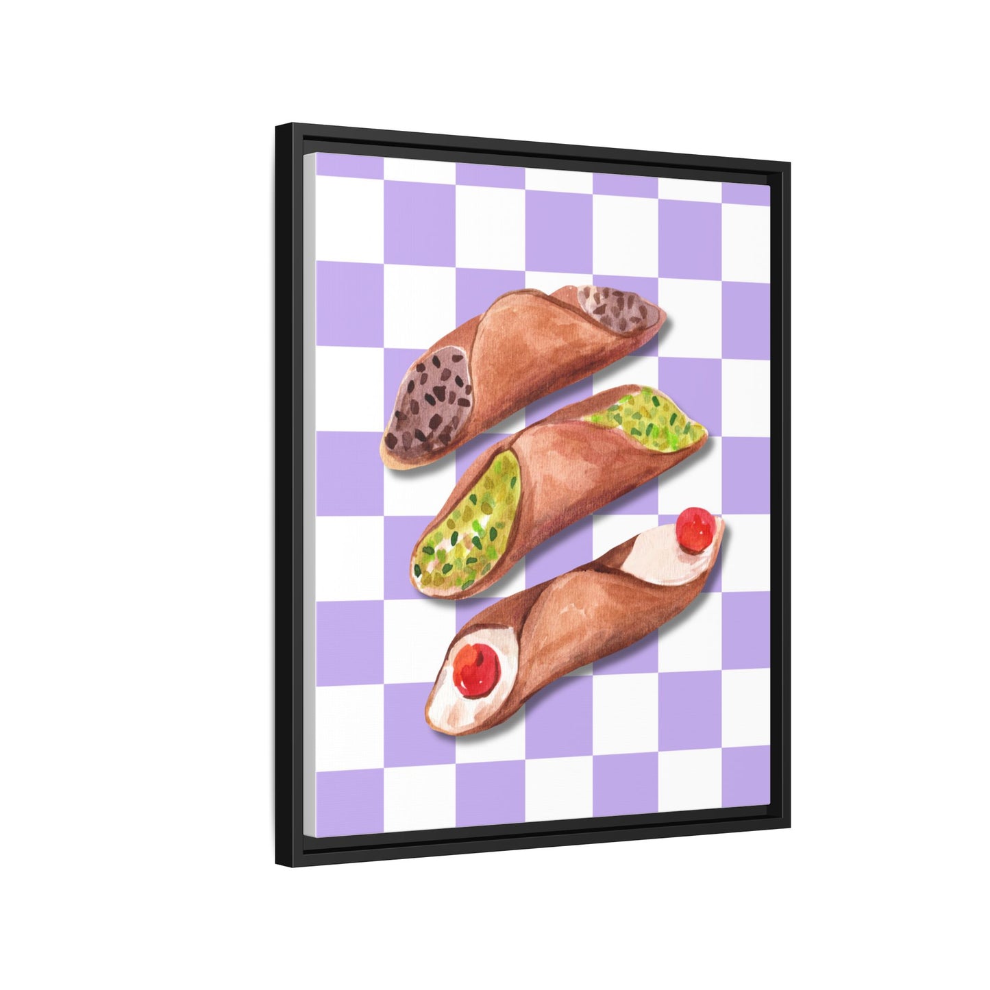 Italy Collection - Cannoli - Matte Canvas, Framed (Multi-color)