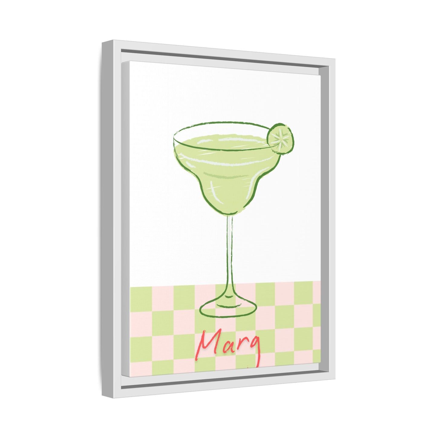 Marg o'clock - Matte Canvas, Framed (Multi-color)