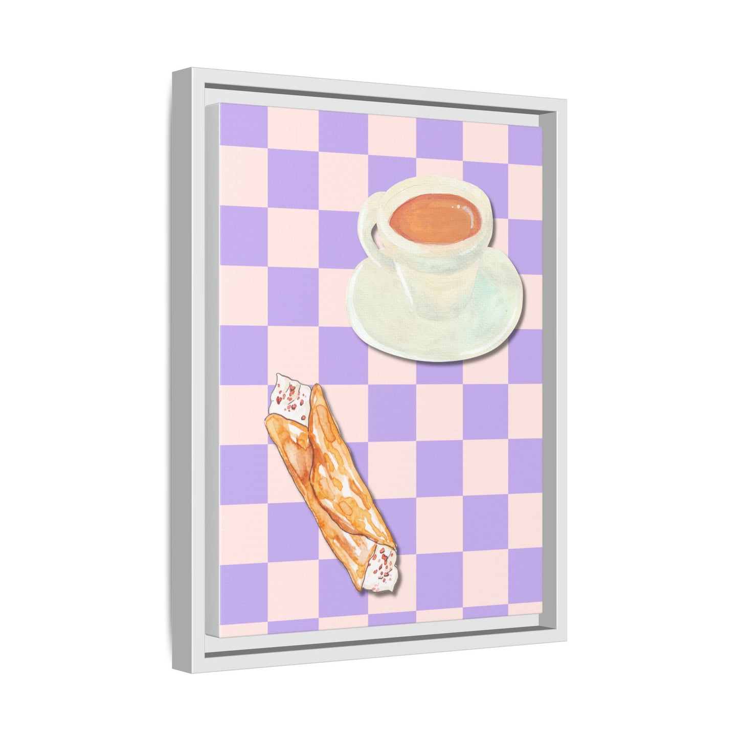 Italy Collection - Afternoon break - Matte Canvas, Framed (Multi-color)