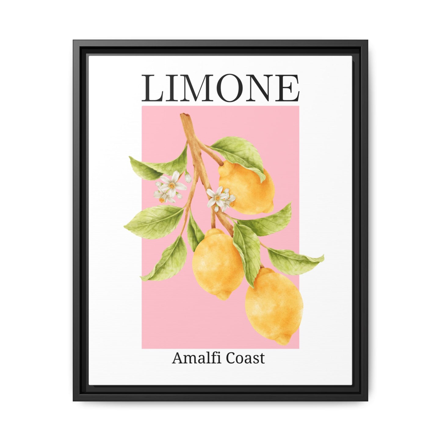 Limone- White background - Matte Canvas, Framed (Multi-color)