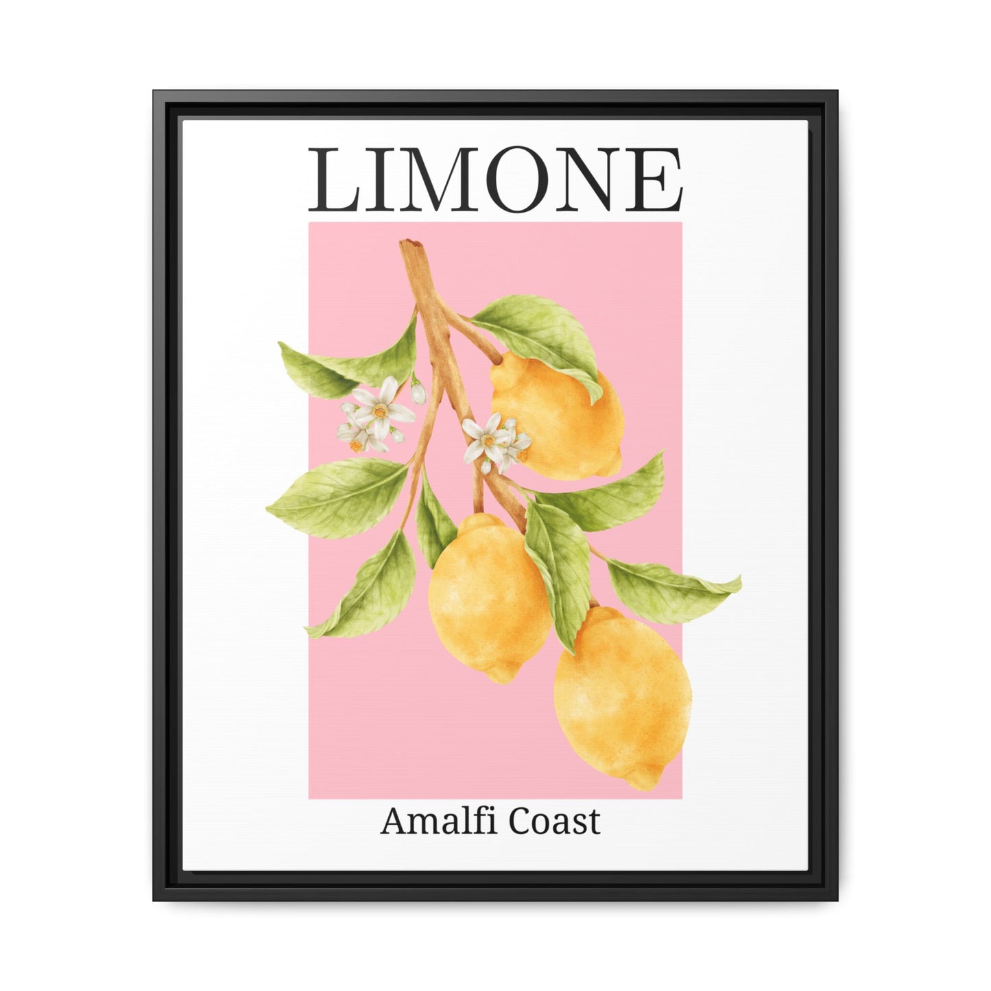 Limone- White background - Matte Canvas, Framed (Multi-color)