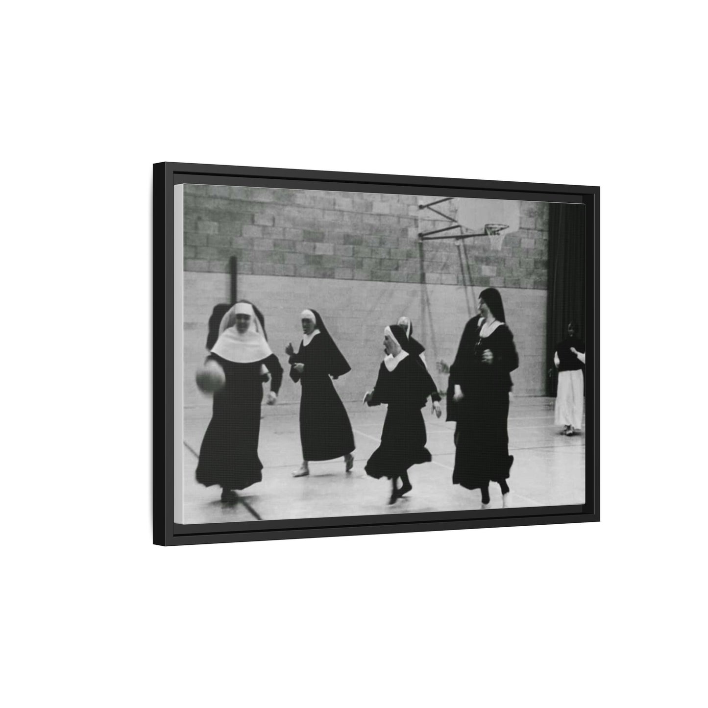 Soccer nuns - Matte Canvas, Framed (Multi-color)