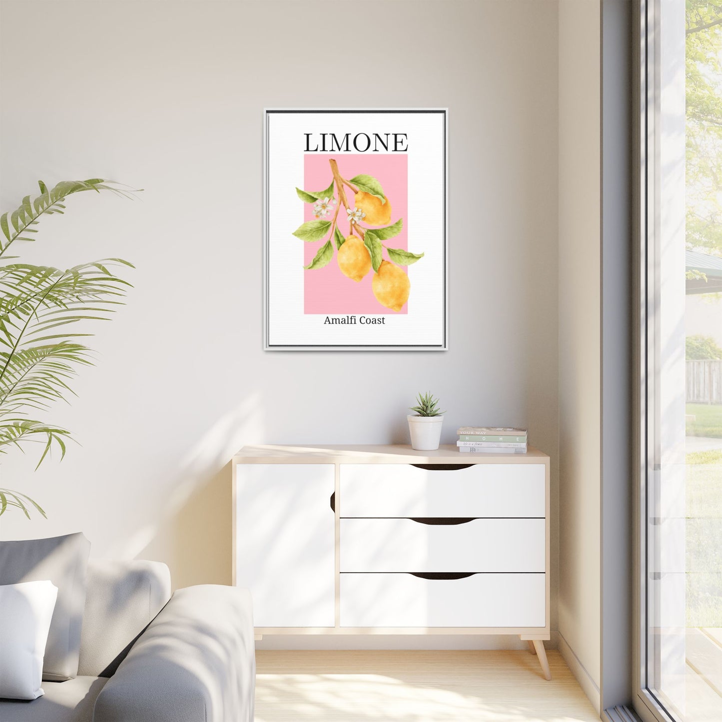 Limone- White background - Matte Canvas, Framed (Multi-color)