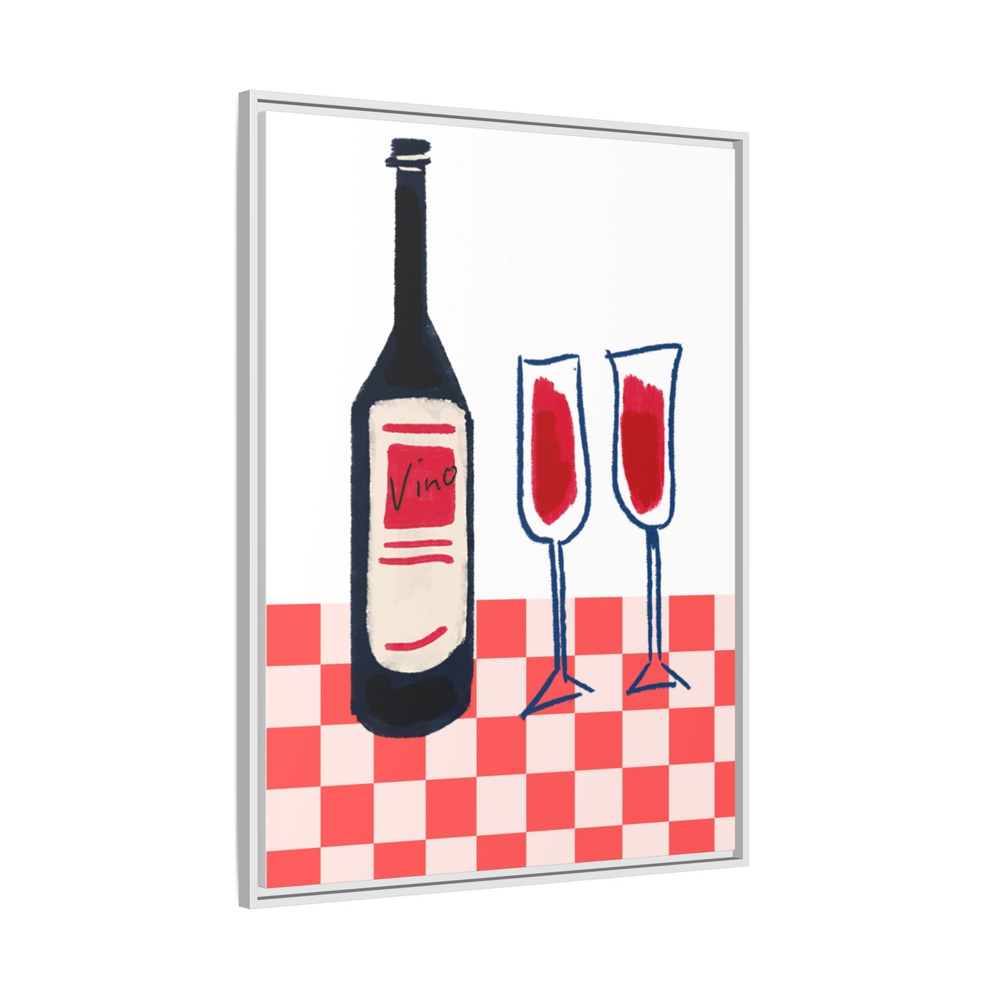 Vino - Matte Canvas, Framed (Multi-color)