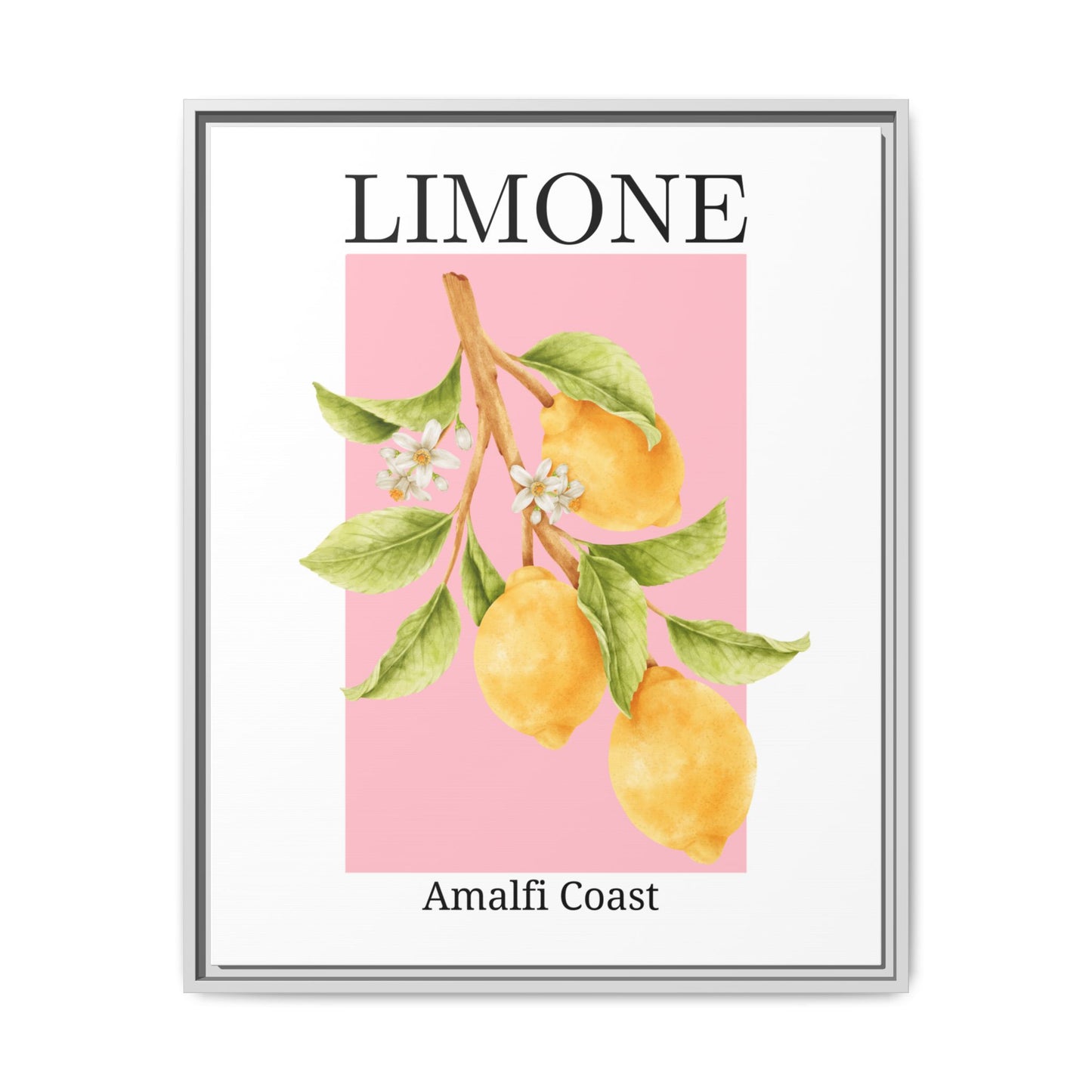 Limone- White background - Matte Canvas, Framed (Multi-color)