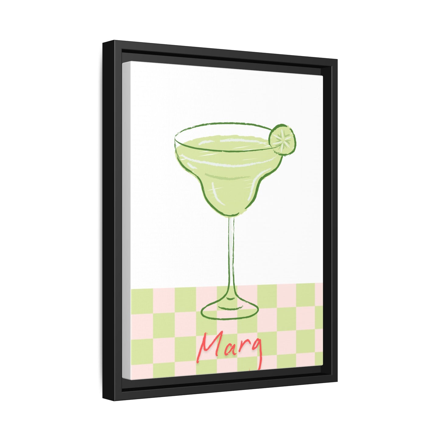 Marg o'clock - Matte Canvas, Framed (Multi-color)