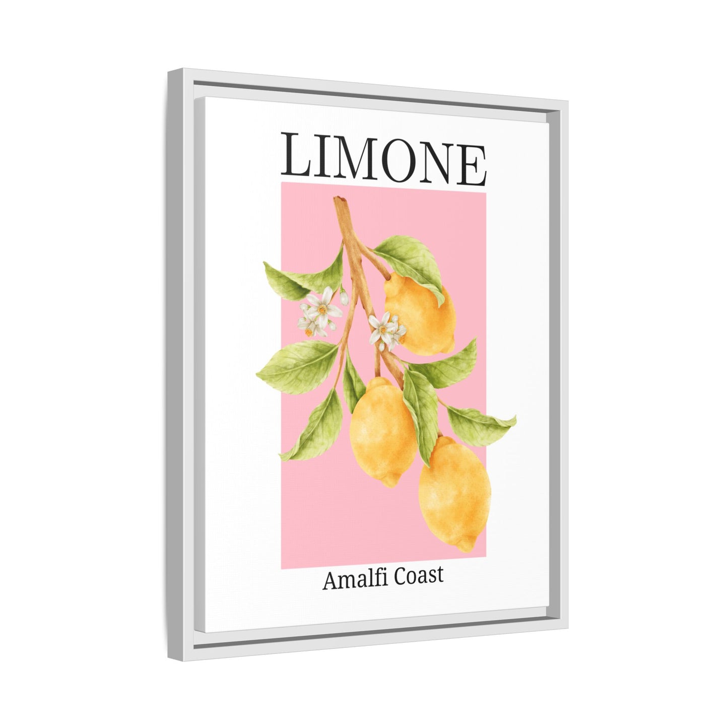Limone- White background - Matte Canvas, Framed (Multi-color)