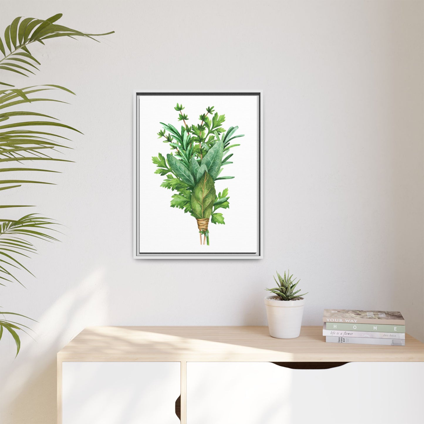 Herbs - Herbs collection - Matte Canvas, Framed (Multi-color)