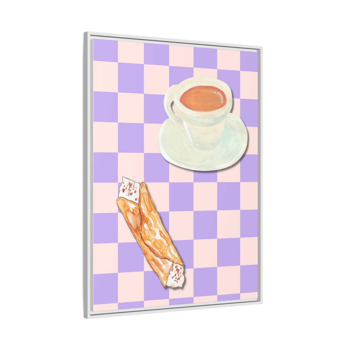 Italy Collection - Afternoon break - Matte Canvas, Framed (Multi-color)