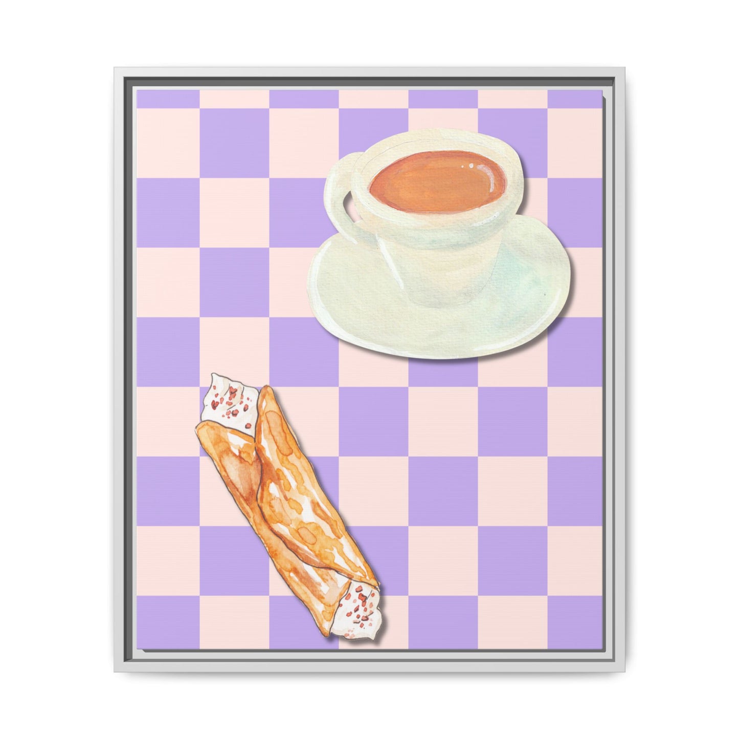 Italy Collection - Afternoon break - Matte Canvas, Framed (Multi-color)