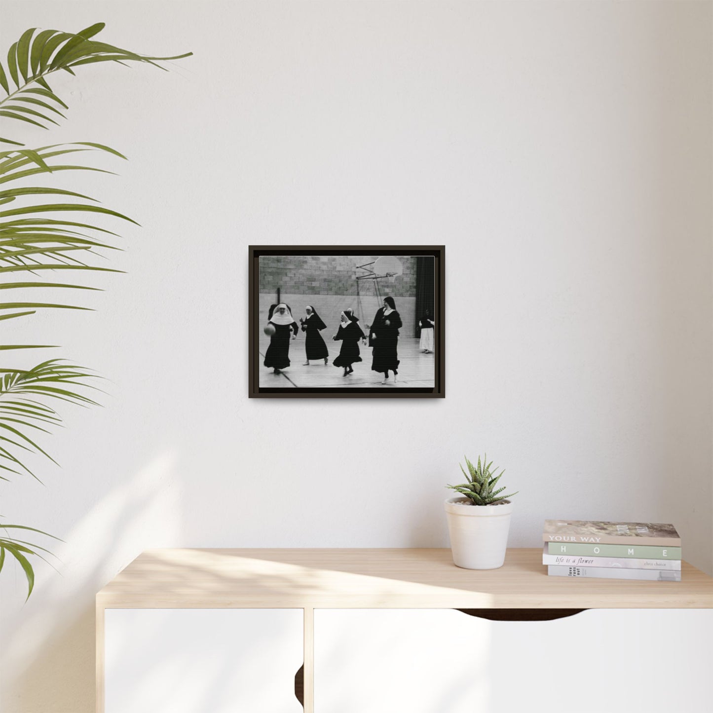 Soccer nuns - Matte Canvas, Framed (Multi-color)