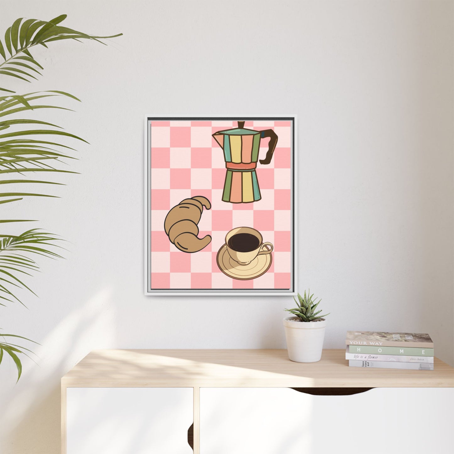 Italy Collection - Happiness - Matte Canvas, Framed (Multi-color)
