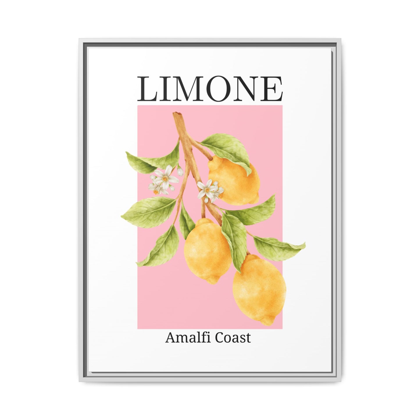 Limone- White background - Matte Canvas, Framed (Multi-color)