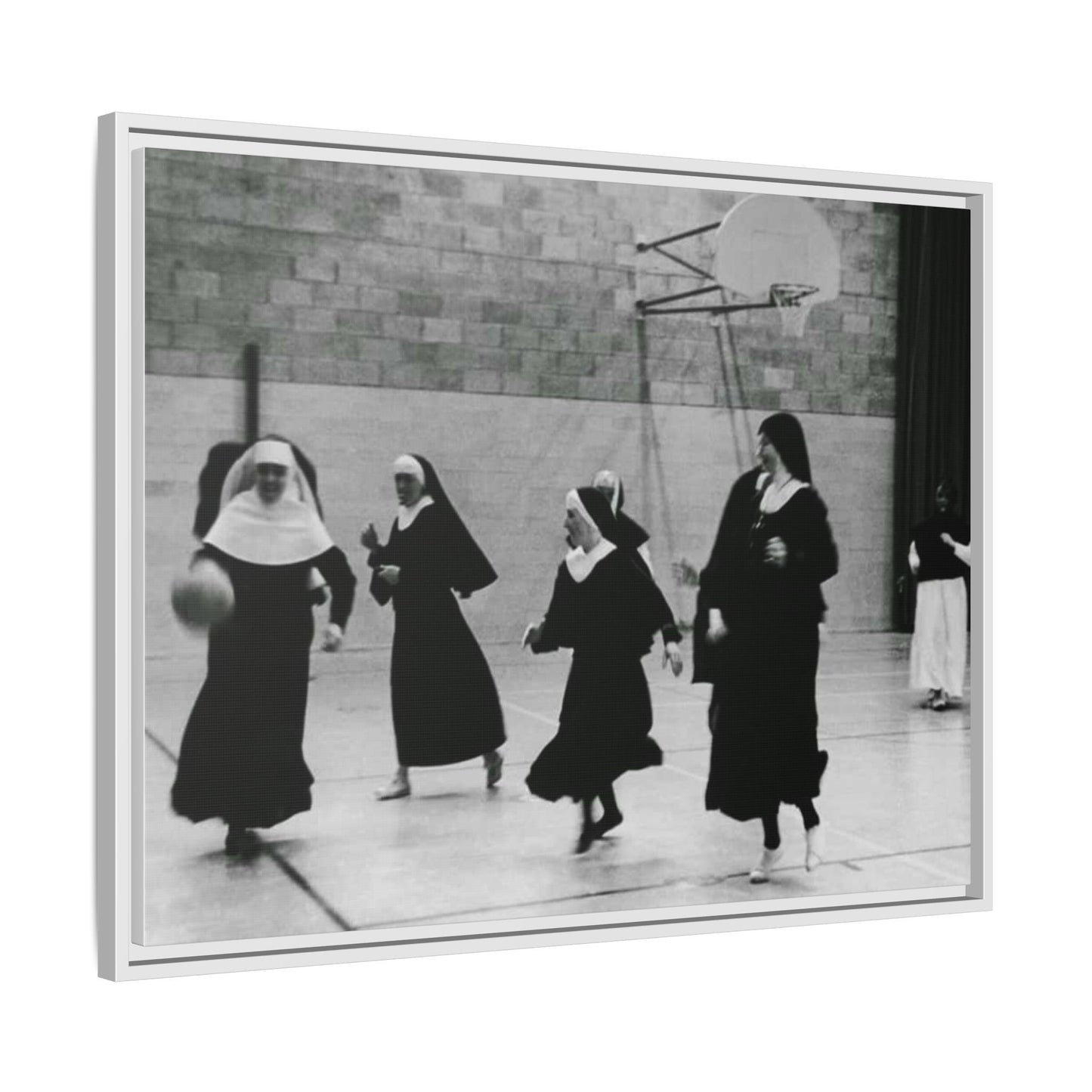 Soccer nuns - Matte Canvas, Framed (Multi-color)