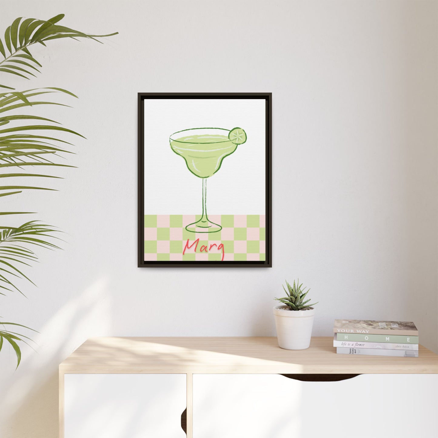 Marg o'clock - Matte Canvas, Framed (Multi-color)