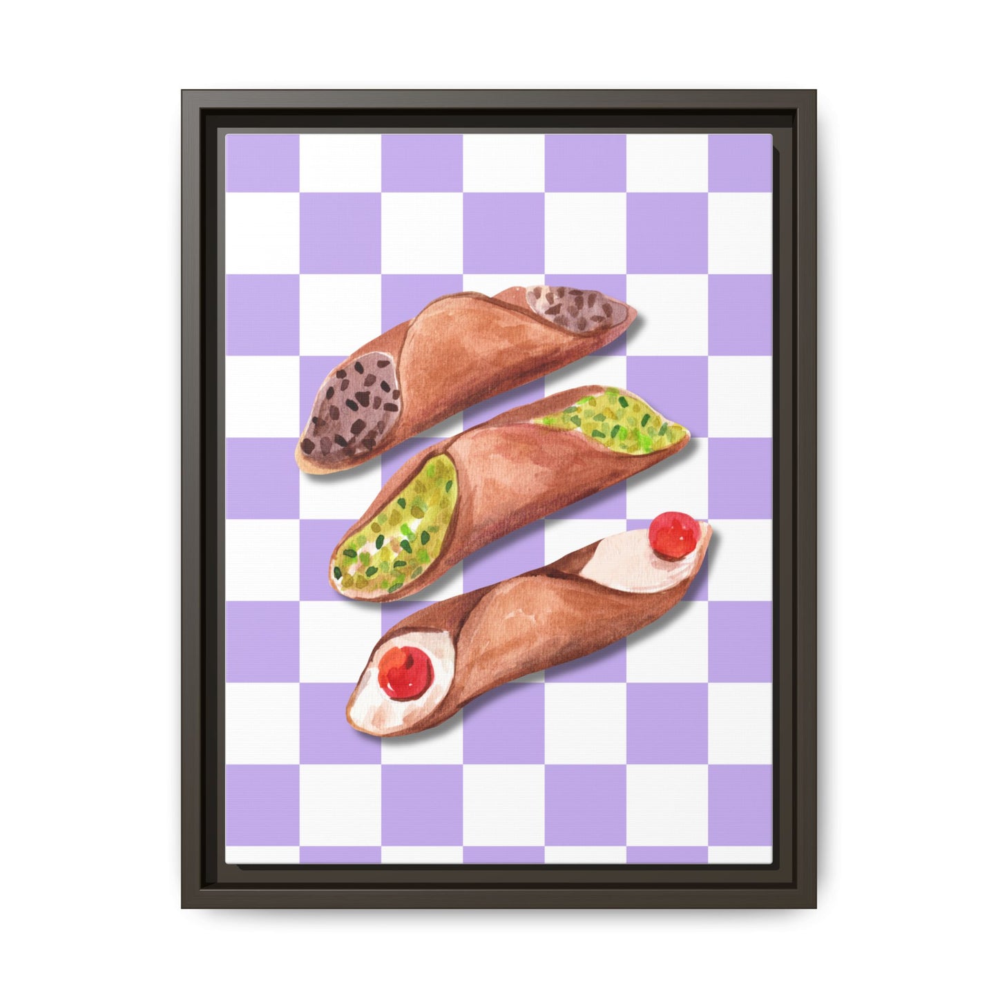Italy Collection - Cannoli - Matte Canvas, Framed (Multi-color)