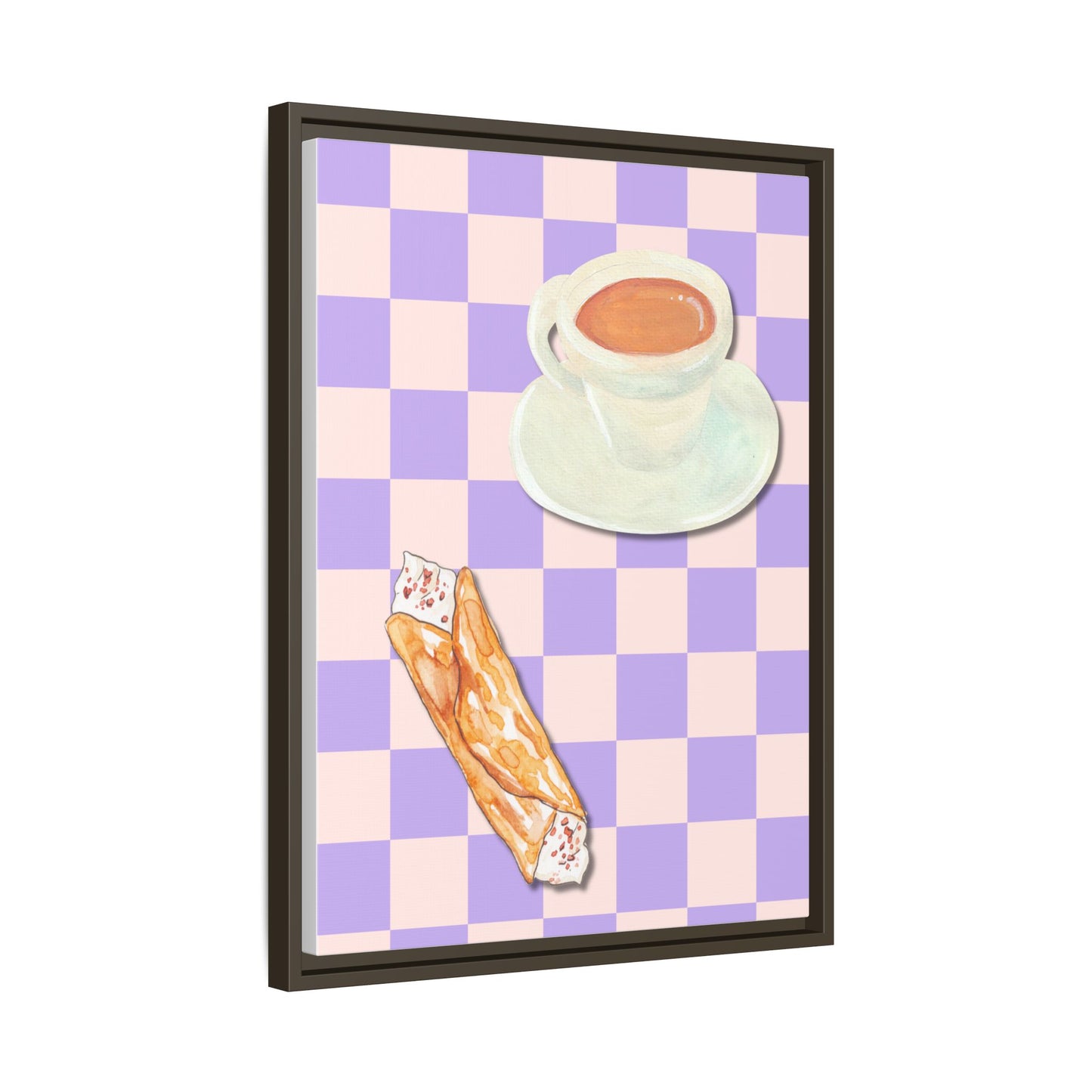 Italy Collection - Afternoon break - Matte Canvas, Framed (Multi-color)