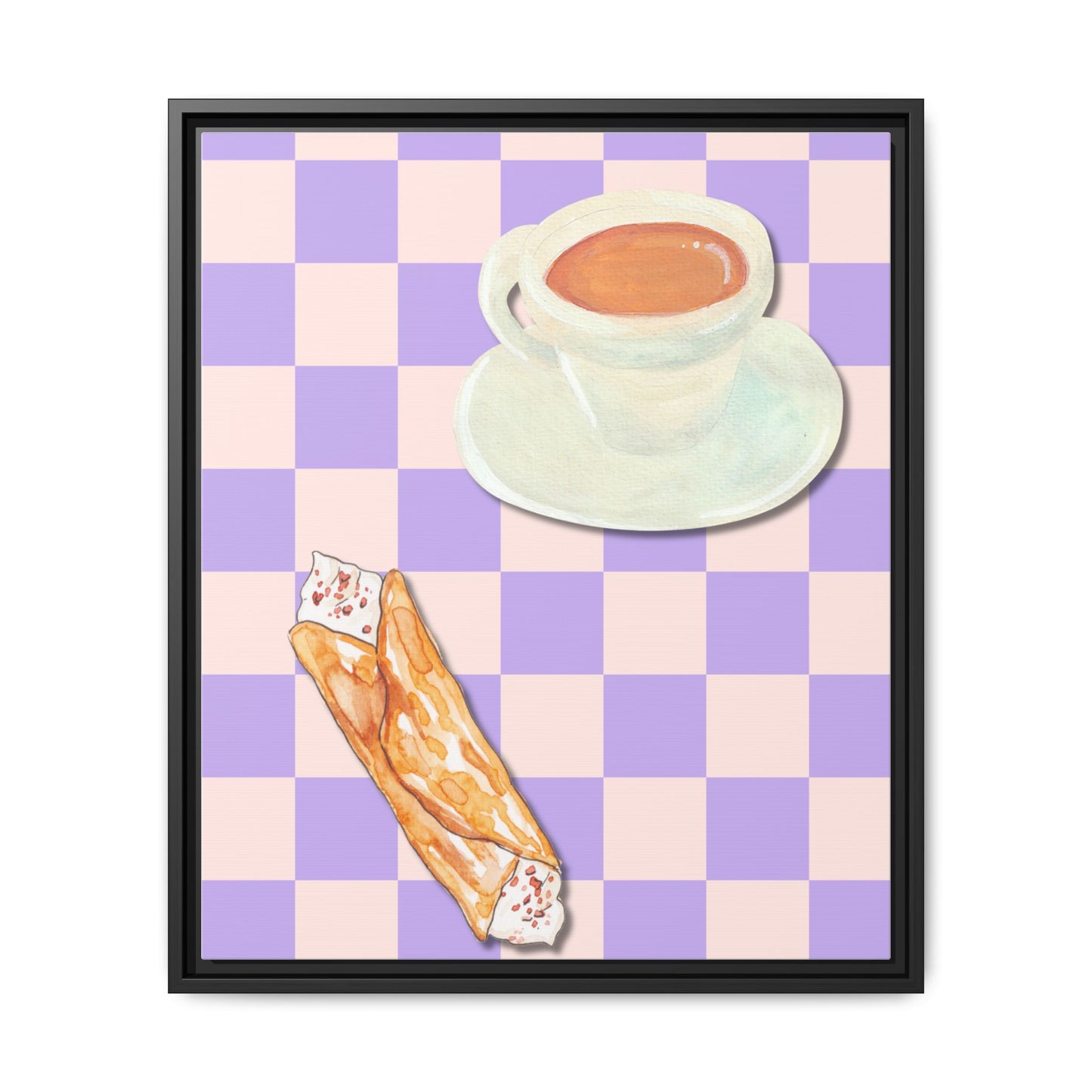 Italy Collection - Afternoon break - Matte Canvas, Framed (Multi-color)