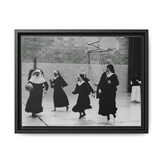 Soccer nuns - Matte Canvas, Framed (Multi-color)