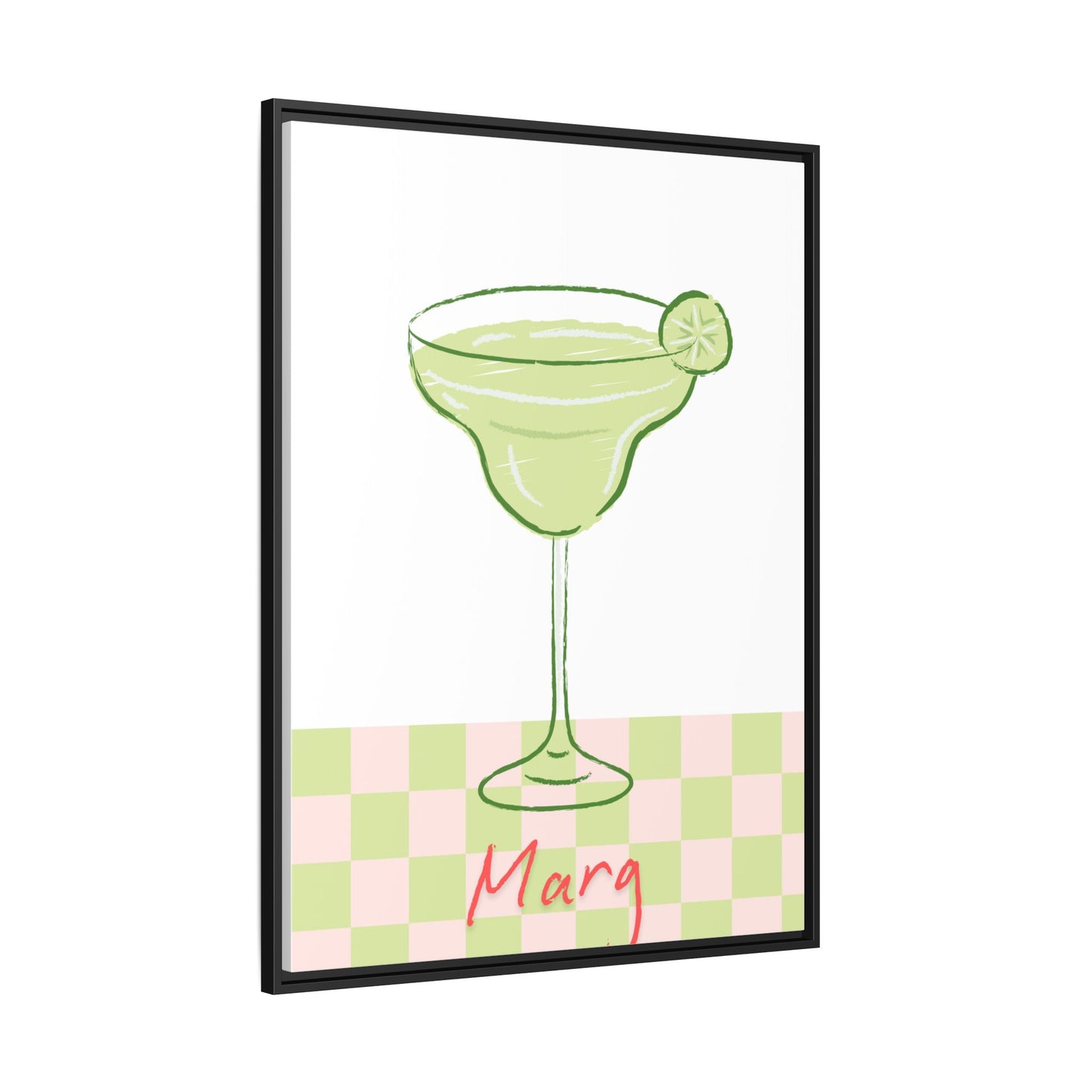 Marg o'clock - Matte Canvas, Framed (Multi-color)