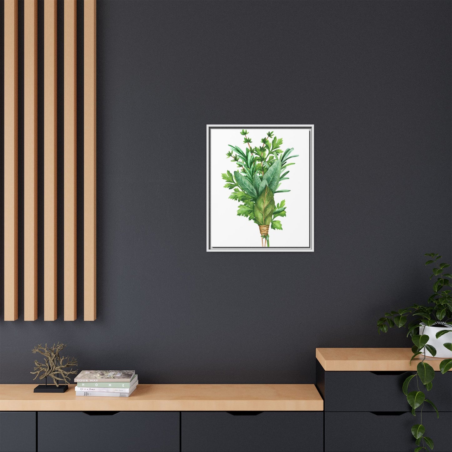 Herbs - Herbs collection - Matte Canvas, Framed (Multi-color)