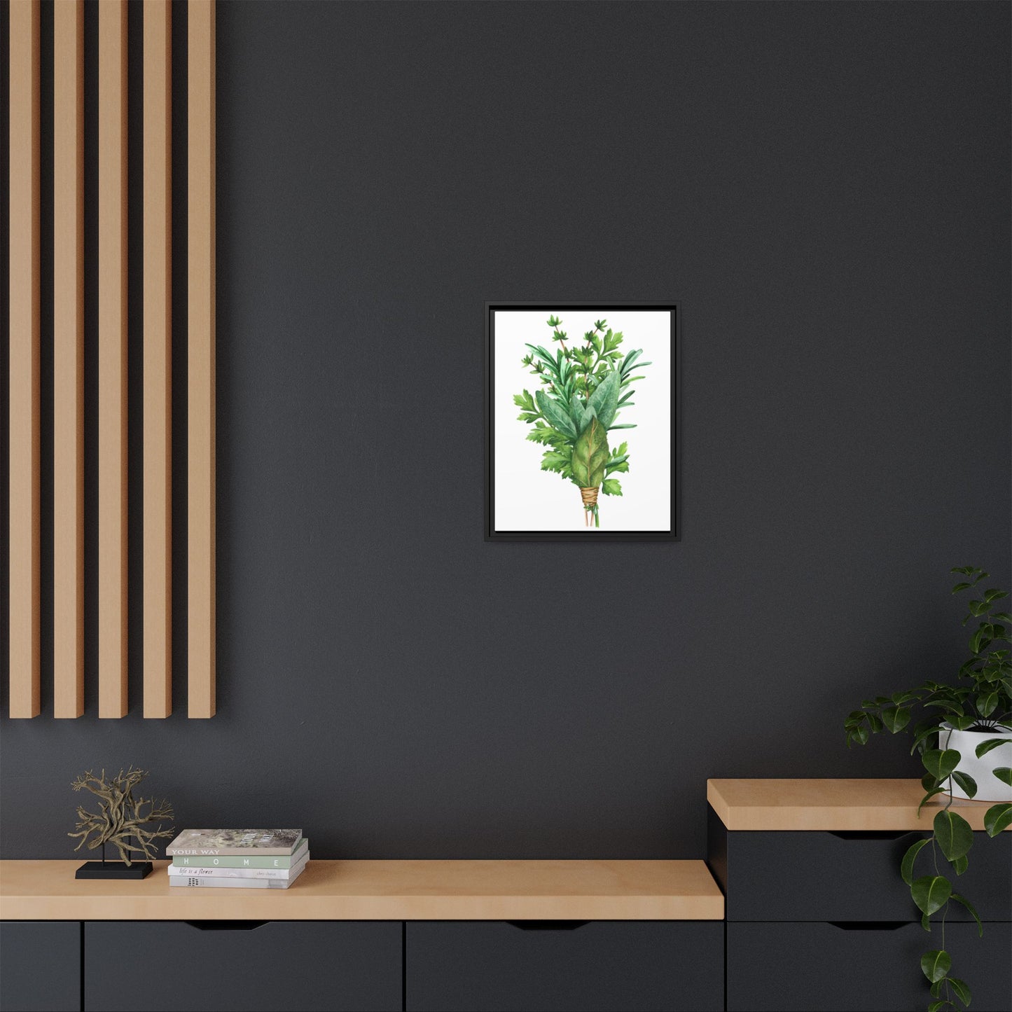 Herbs - Herbs collection - Matte Canvas, Framed (Multi-color)
