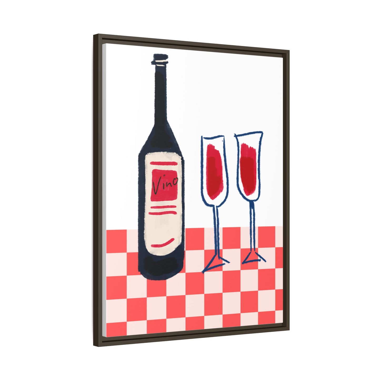 Vino - Matte Canvas, Framed (Multi-color)